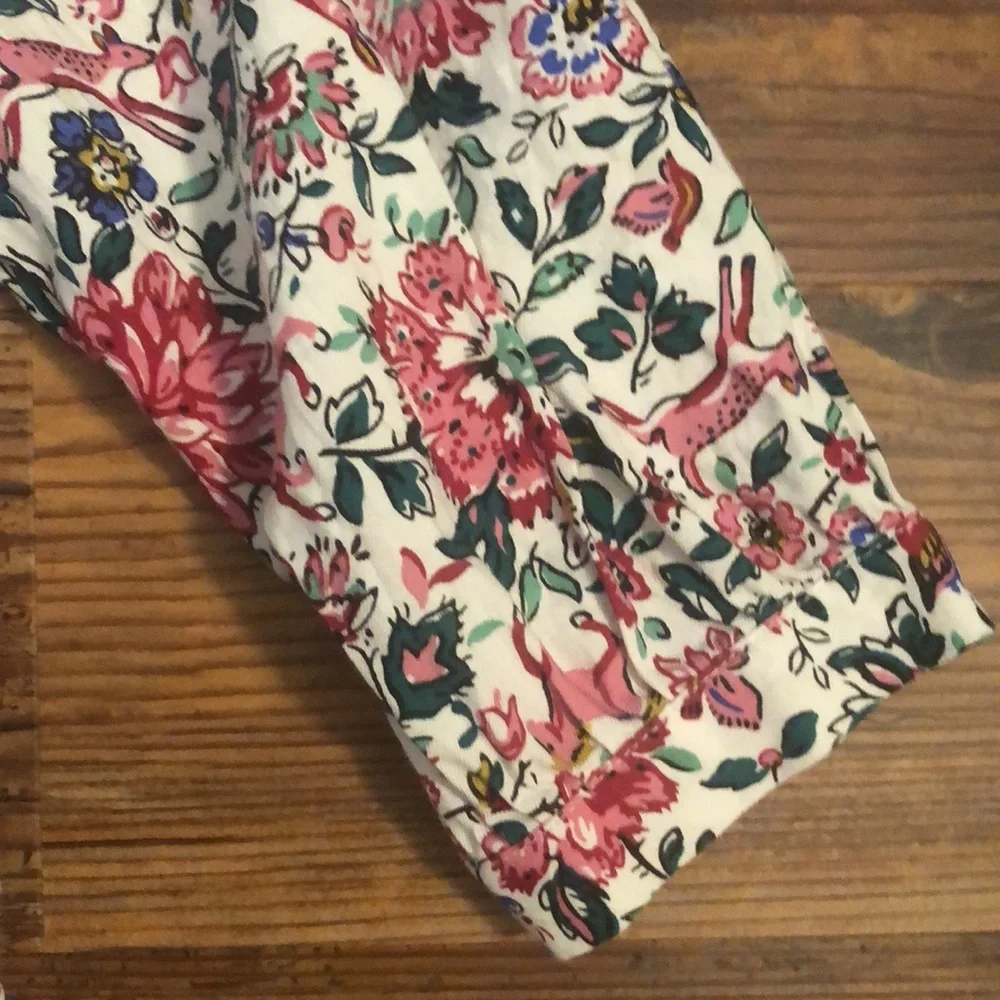 Old Navy l Pink Multi Color Woodland Floral Blouse